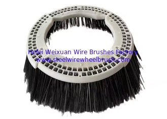 China Flat Steel Wire 24&quot; Side Gutter Broom Brush 4 Segment For Elgin Sweeper​ supplier