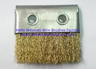 China Dustproof Metal Channel Strip Brushes / Industrial Brush Strip Brass Wire Aluminium Holder supplier